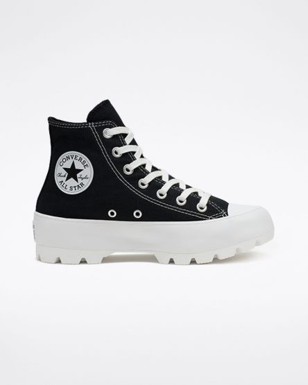 Tenisky Vysoke Converse Chuck Taylor All Star Lugged Damske Čierne Biele Čierne | SK FJOGS7